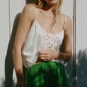 Doen White Lace Tank Top